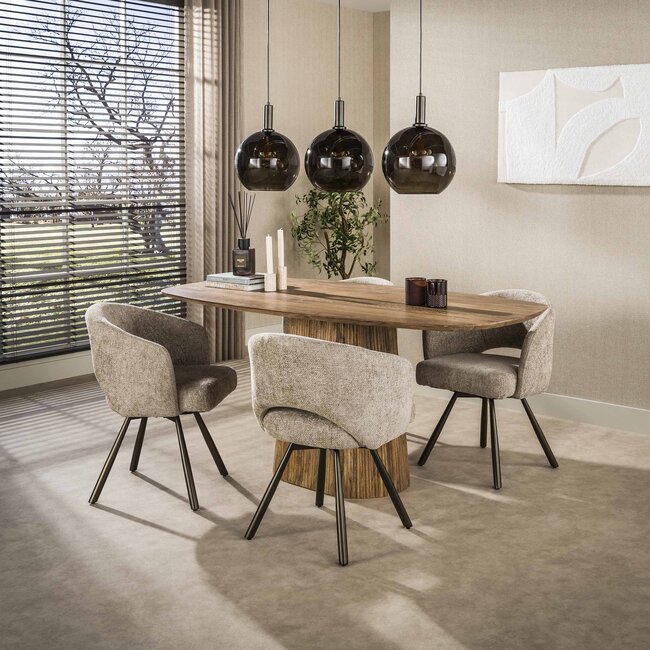 Hanglamp Glas Sienna Bruin 3 Lichts - Sfera Tricolore