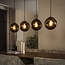 Hanglamp Sienna Bruin Glas 4 Lichtpunten - Stellar