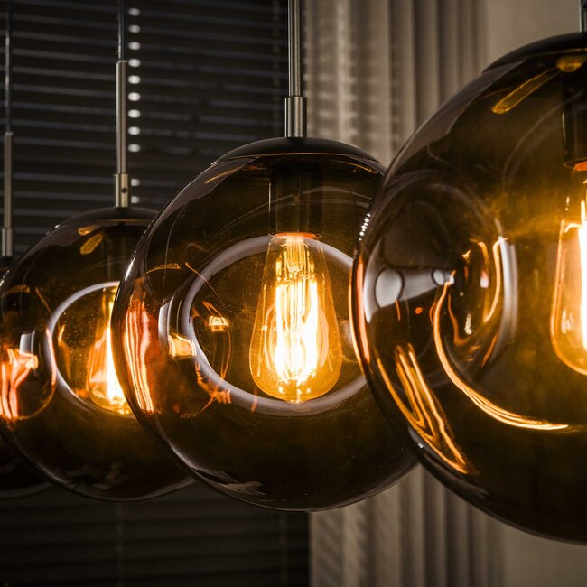 Hanglamp Sienna Bruin Glas 4 Lichtpunten - Stellar