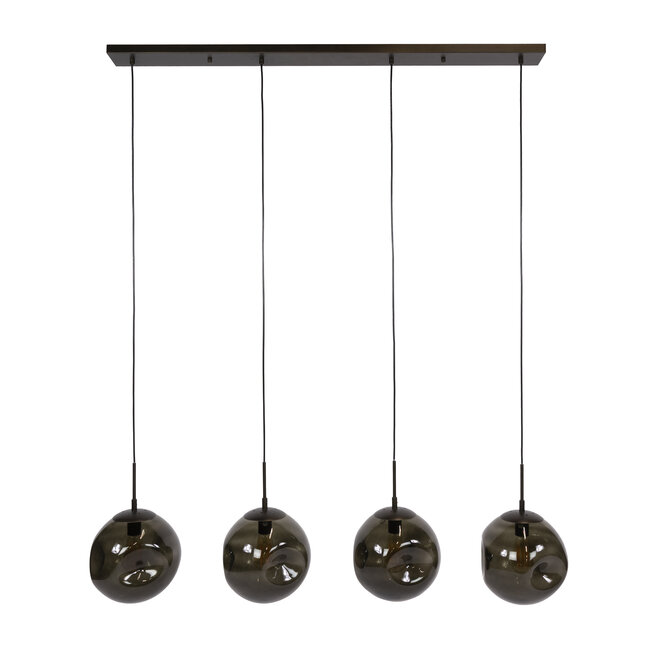 Hanglamp Sienna Bruin Glas 4 Lichtpunten - Stellar