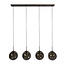 Hanglamp Sienna Bruin Glas 4 Lichtpunten - Stellar