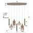 Hanglamp Amber Glas Beige Metaal 7-Lichts - Serene
