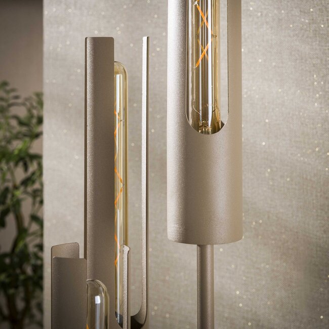 Vloerlamp Beige Metaal 5 Lichtpunten Getrapt - Tube