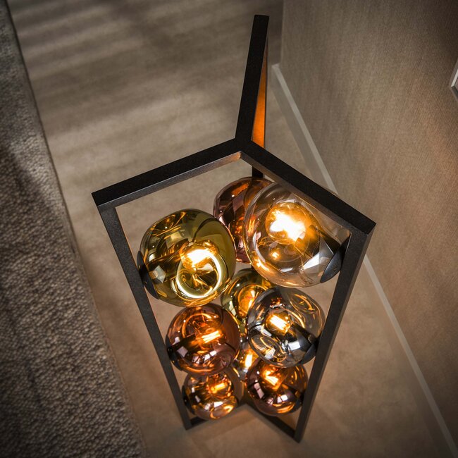 Vloerlamp Stellar - Chroom/Koper/Goud/Artic Zwart