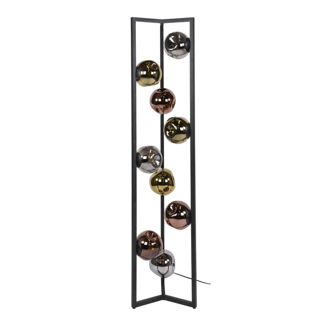 Vloerlamp Stellar - Chroom/Koper/Goud/Artic Zwart