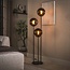 Vloerlamp Sienna Bruin Glas 3 Lichtpunten - Stellar