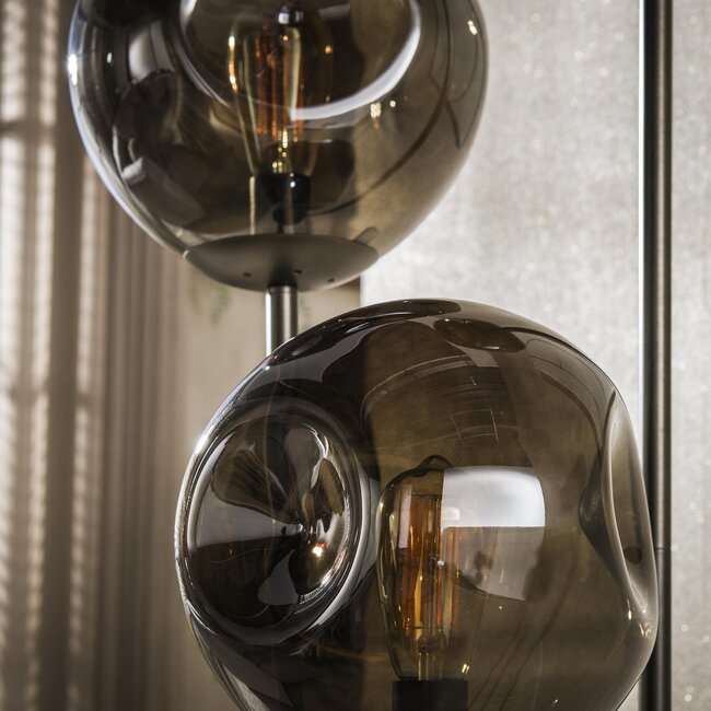 Vloerlamp Sienna Bruin Glas 3 Lichtpunten - Stellar