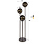 Vloerlamp Sienna Bruin Glas 3 Lichtpunten - Stellar