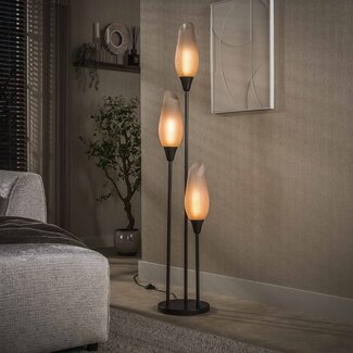 PS-Collection Vloerlamp Sienna Bruin Matglas 3 Lichtpunten - Cocoon