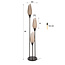 Vloerlamp Cocoon 3-L - Sienna Bruin Matglas - Metaal