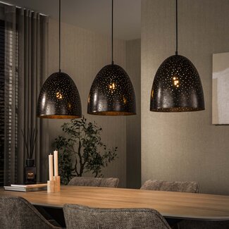 PS-Collection Hanglamp Kosmos 3-Lichts Metaal Urban Bruin