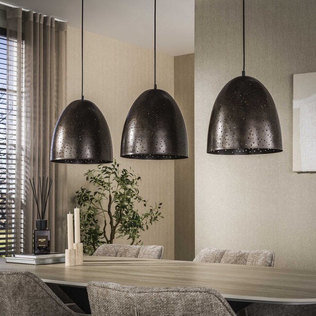 Hanglamp Urban Bruin Metaal 3 Lichtpunten - Kosmos