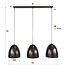 Hanglamp Kosmos 3-Lichts Metaal Urban Bruin