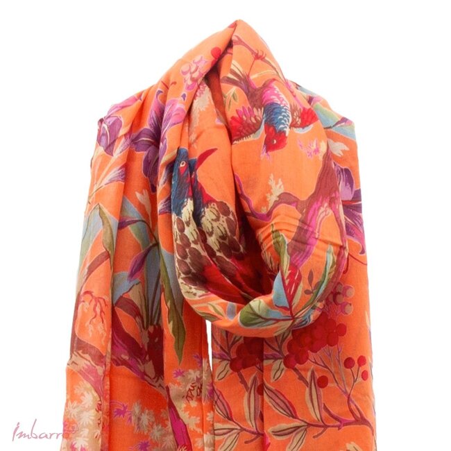 Sjaal Paradise Katoen Voile Mandarine Oranje