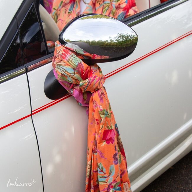 Imbarro Sjaal Paradise Katoen Voile Mandarine Oranje