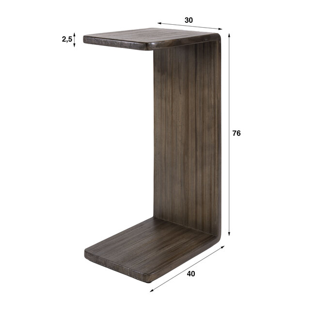 PS-Collection Overzettafel Maya Teakhout Espresso Bruin
