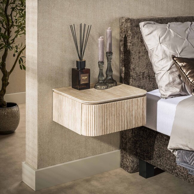 Zwevend Nachtkastje Romano Arch Keramiek Travertin