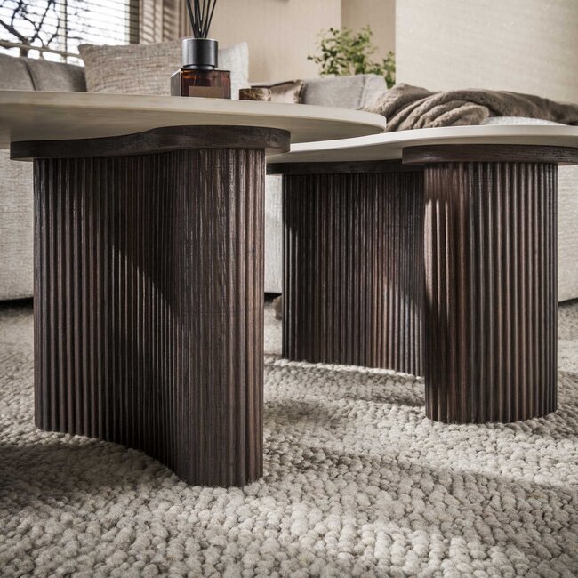 Salontafel Set van 2 Keramiek Organisch - Ceramo