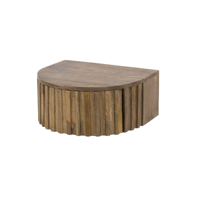 Nachtkastje Mangohout Zwevend Zand 1 Lade - Ridge
