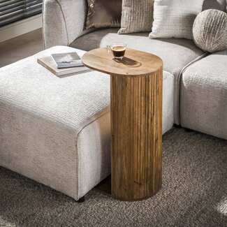 PS-Collection Overzettafel Mangohout Zandkleur - Wave