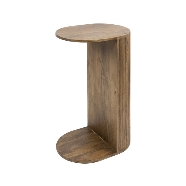 Overzettafel Mangohout Zandkleur - Wave