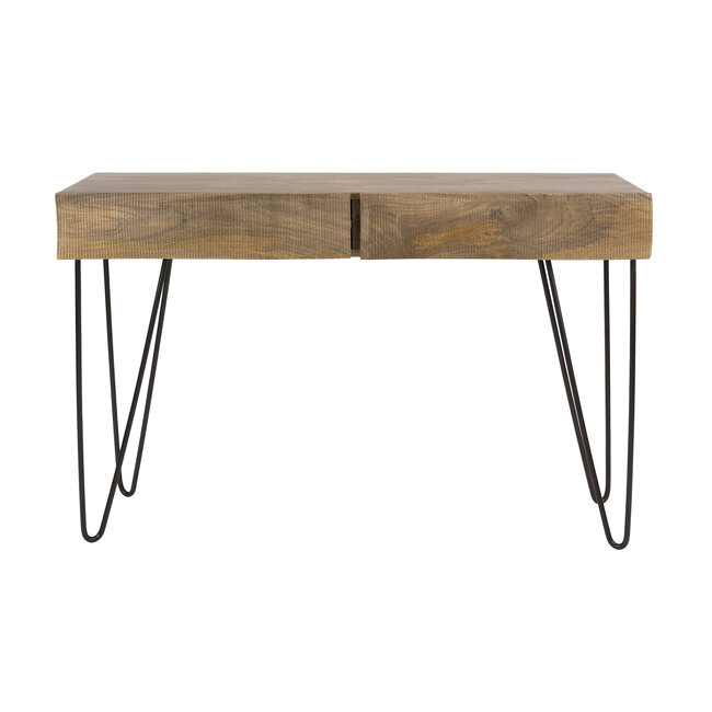 Haltafel Mangohout Zand 2 Lades - Ocean