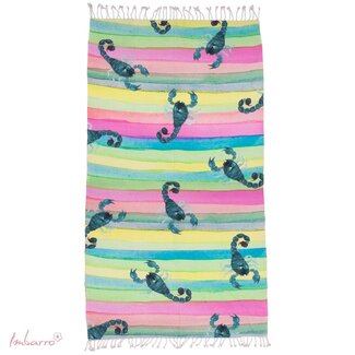Imbarro Hammamdoek Katoen met Schorpioen Print Stranddoek