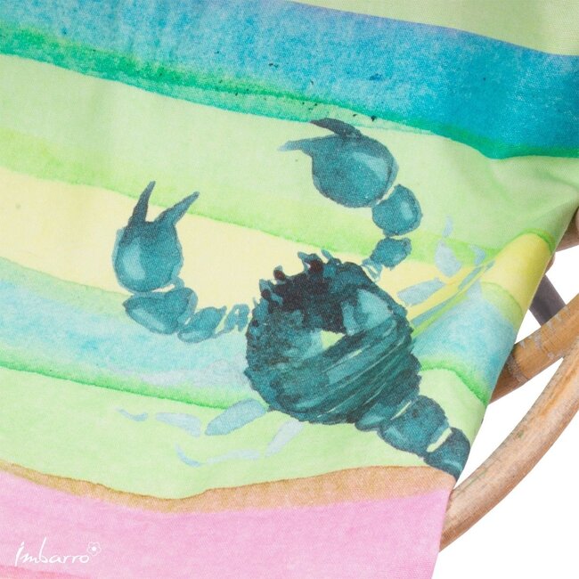 Imbarro Hammamdoek Katoen met Schorpioen Print Stranddoek