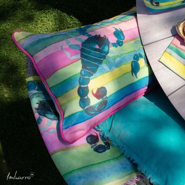 Hammamdoek Katoen met Schorpioen Print Stranddoek