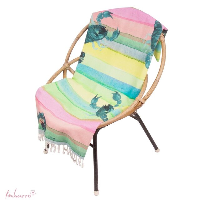 Imbarro Hammamdoek Katoen met Schorpioen Print Stranddoek