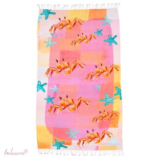 Hammamdoek Katoen met Krabben Print Stranddoek