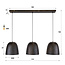 Hanglamp Donkerbruin Metaal 3 Lichtpunten - Nova