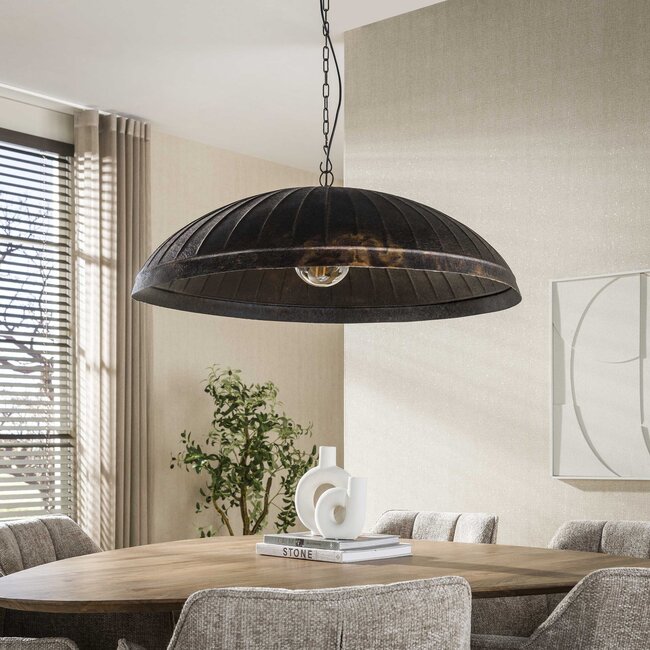 Hanglamp Industrieel Metaal Bruin 1-Lichts - Guard