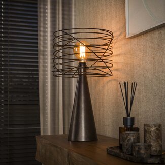 PS-Collection Tafellamp Urban Bruin Metaal 1 Lichtpunt - Curl