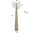 Vloerlamp Beige Metaal 1 Lichtpunt - Curl