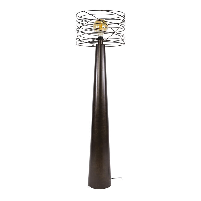 Vloerlamp Urban Bruin Metaal 1 Lichtpunt - Curl