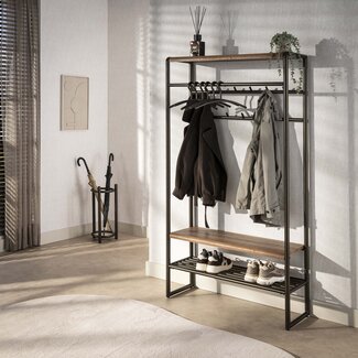 PS-Collection Garderobemeubel met Schoenenrek Bruin - Luno