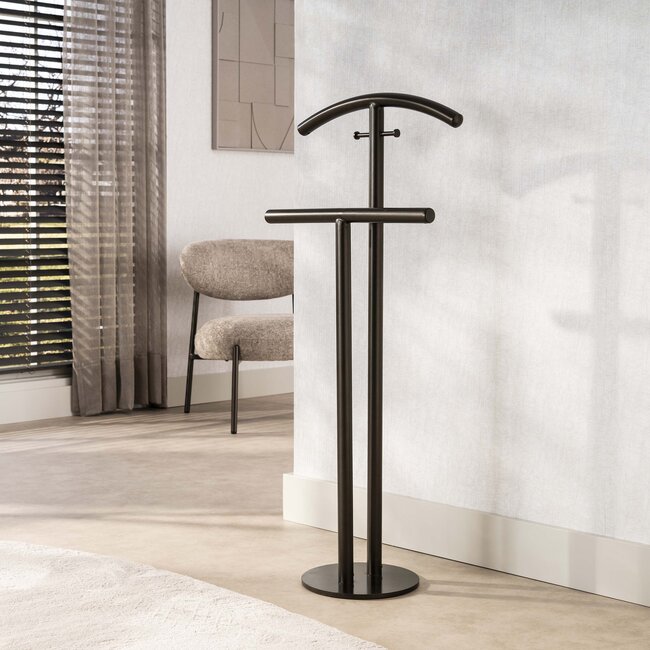 Kledingstandaard Herenknecht Luno Donkerbruin Metaal