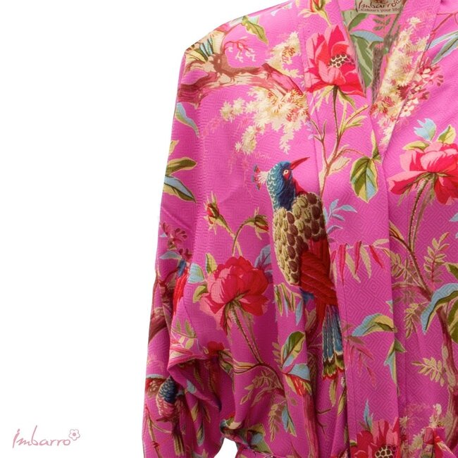 Imbarro Kimono Royal Paradise Print Viscose Paars