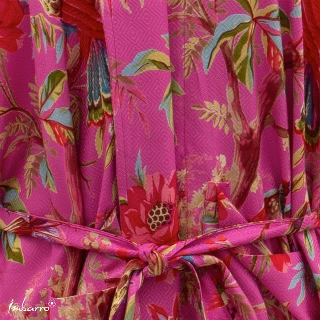 Kimono Royal Paradise Print Viscose Paars
