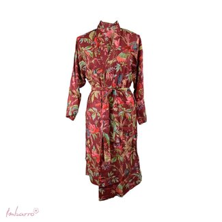 Imbarro Kimono Royal Paradise Print Viscose Rood/Paars