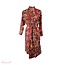 Imbarro Kimono Royal Paradise Print Viscose Rood/Paars