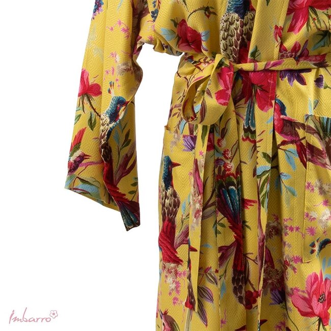 Imbarro Kimono Royal Paradise Print Viscose Lime