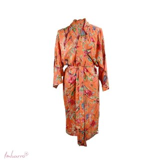 Kimono Royal Paradise Print Viscose Mandarine