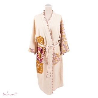 Imbarro Kimono Nayeli Wafel Katoen Ecru Multi One size