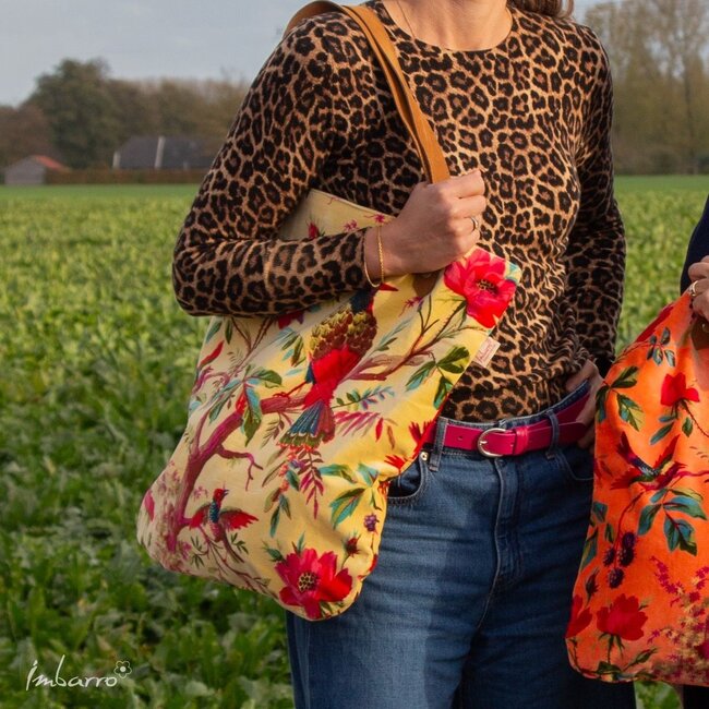 Imbarro Shopper Paradise Honey Velvet Katoen Tas