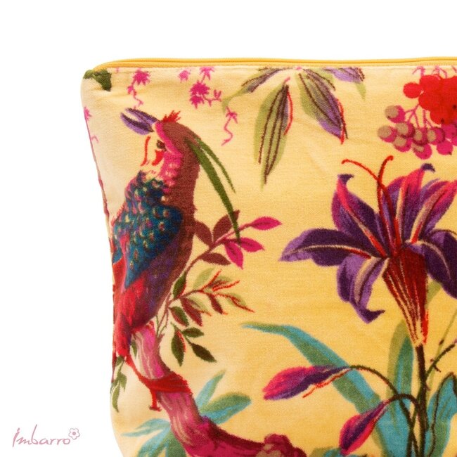 Pouch Paradise Honey Geel Velvet Katoen Etui