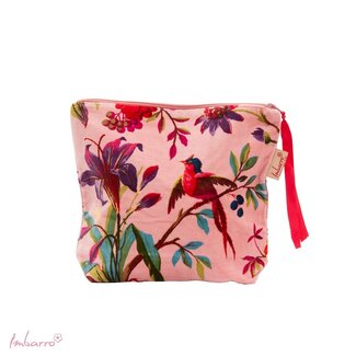 Imbarro Pouch Paradise Dusty Pink Velvet Katoen Etui