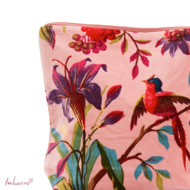 Pouch Paradise Dusty Pink Velvet Katoen Etui