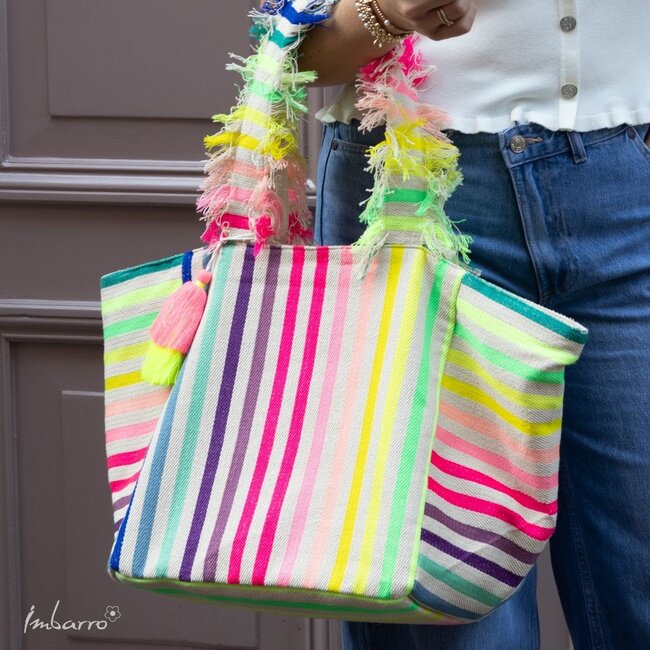 Shopper Soleil Kleurrijke Katoenen Tas